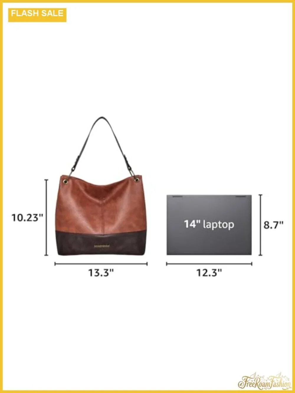 Women's Large Hobo Bag Vegan Leather Slouchy Tote Shoulder Purse